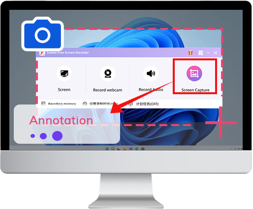 Capture Screen Save as Screenshot Images with Annotation