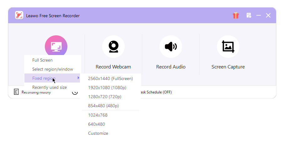 Free Screen Recorder Step2