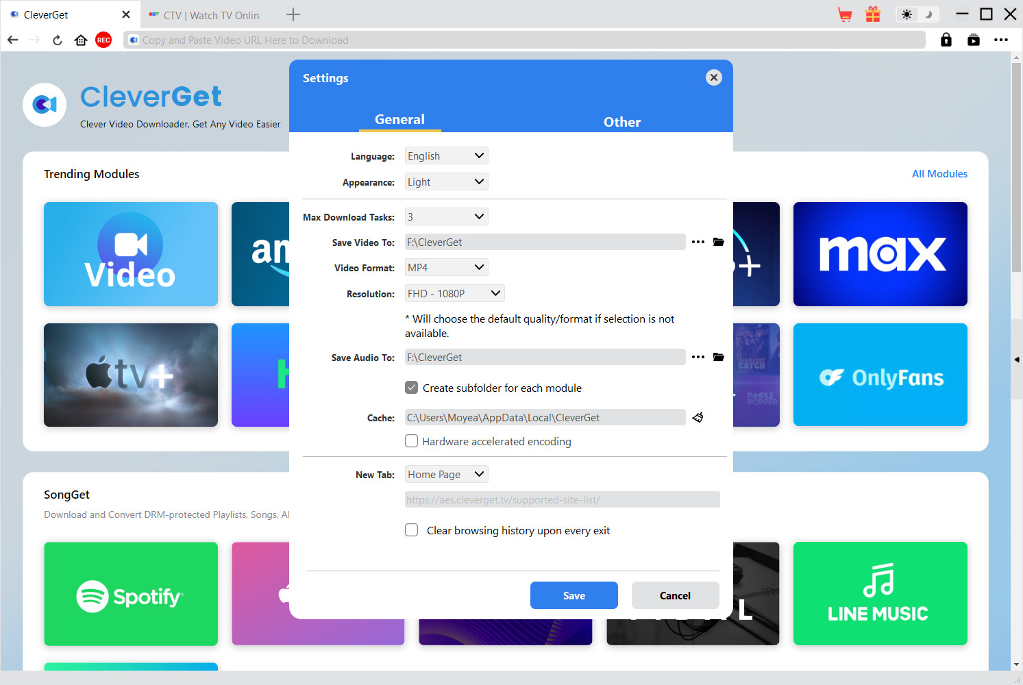 CTV Downloader Step1