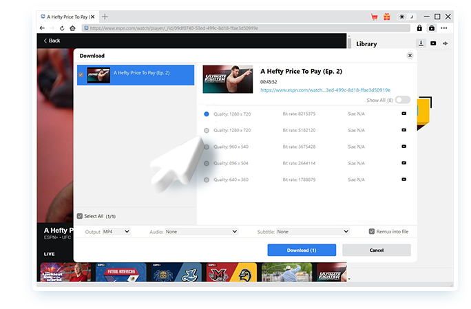 ESPN+ Downloader Step3