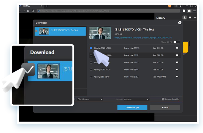 HBO Downloader Step3