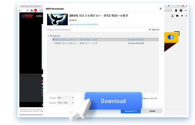 MPD Downloader Step4