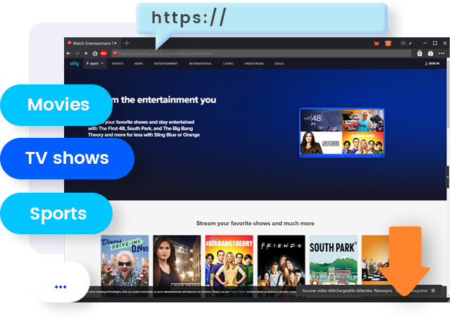 Sling Downloader features