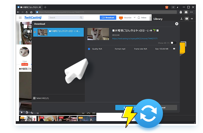 TwitCasting Downloader Step2