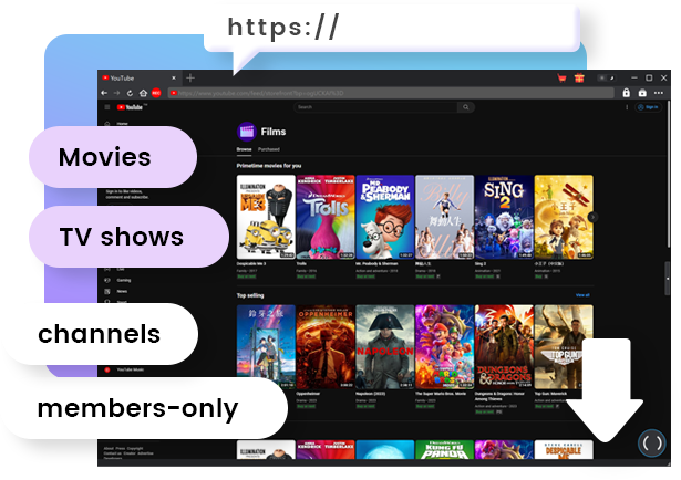 YouTube Movies Downloader features